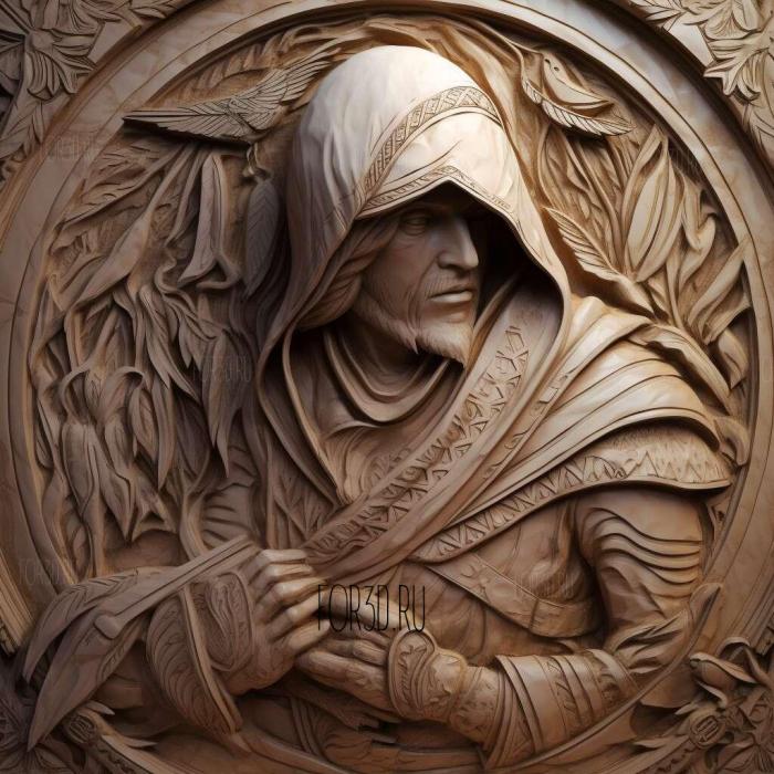Ezio Auditore da Firenze Assassins Creed series 1 stl model for CNC